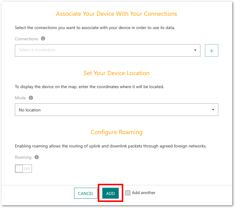 Add Device Connections