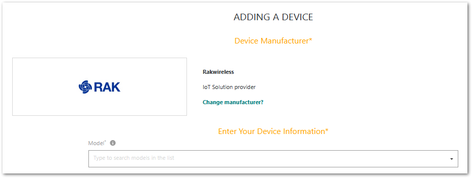 Add Device Information