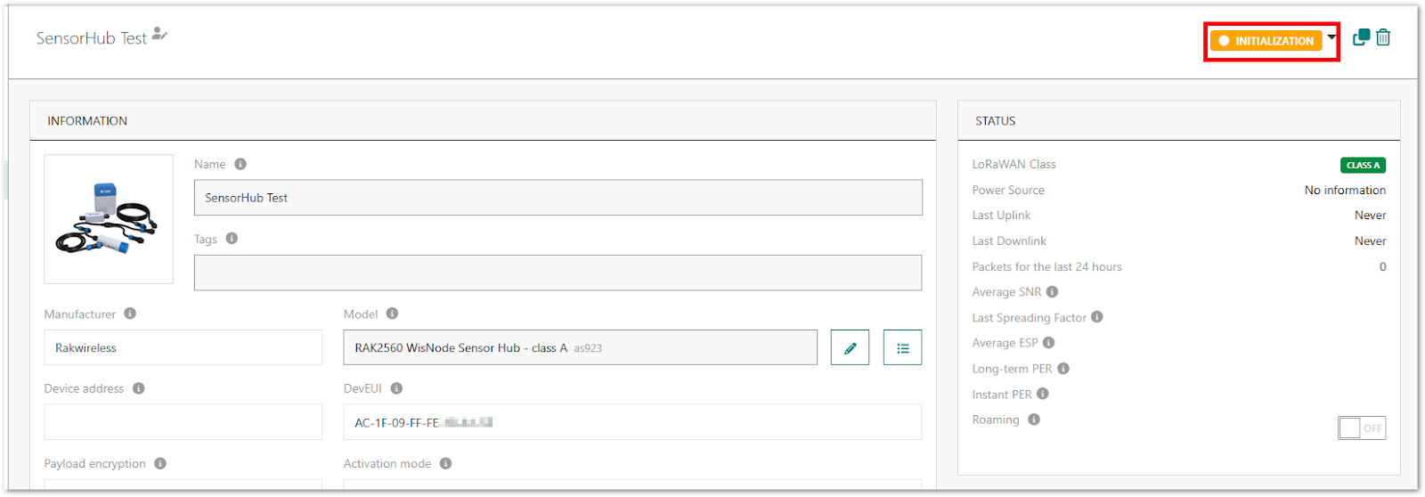Device Initialization