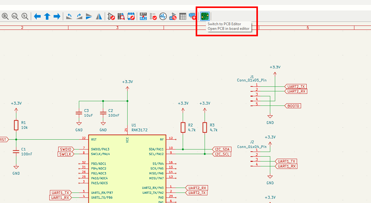KiCad Switch to PCB Editor