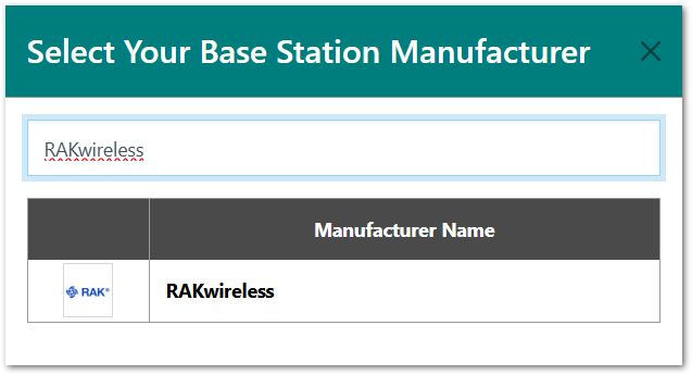 Actility Select Base Station Manufacturer RAKwireless