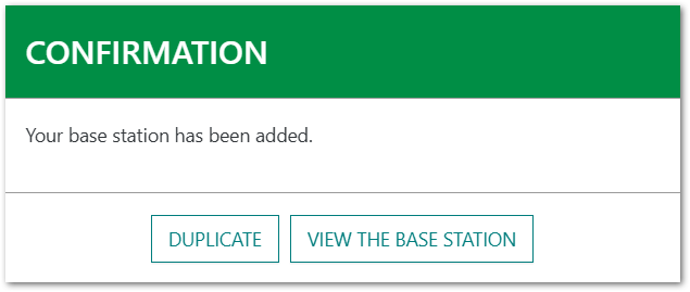 Actility Confirmation of Base Station