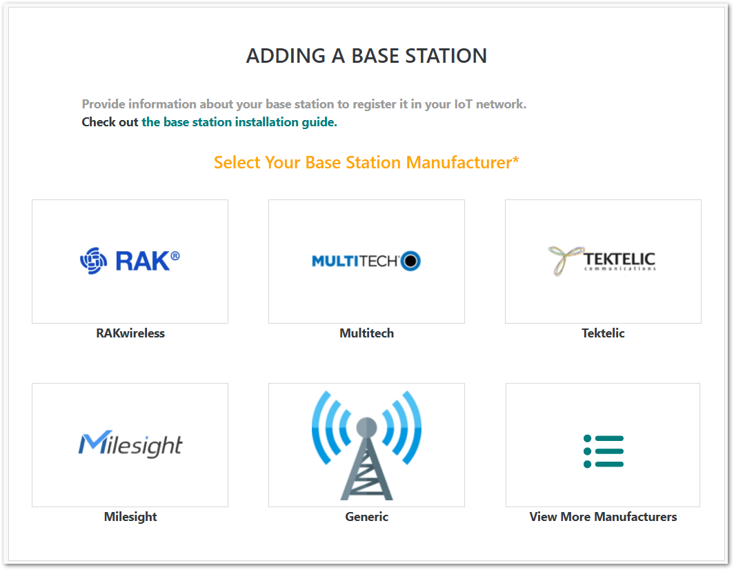Actility Add a Base Station