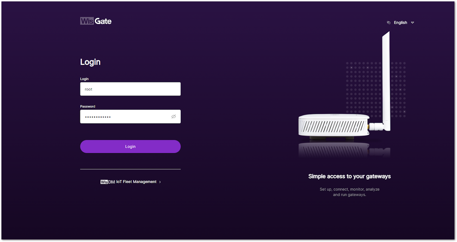 WisGateOS 2 Login Page