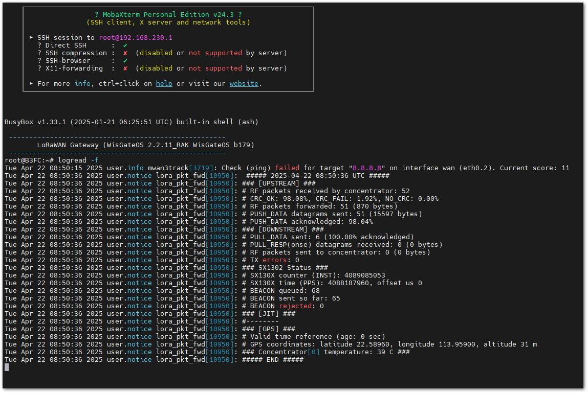 SSH Client System Logs