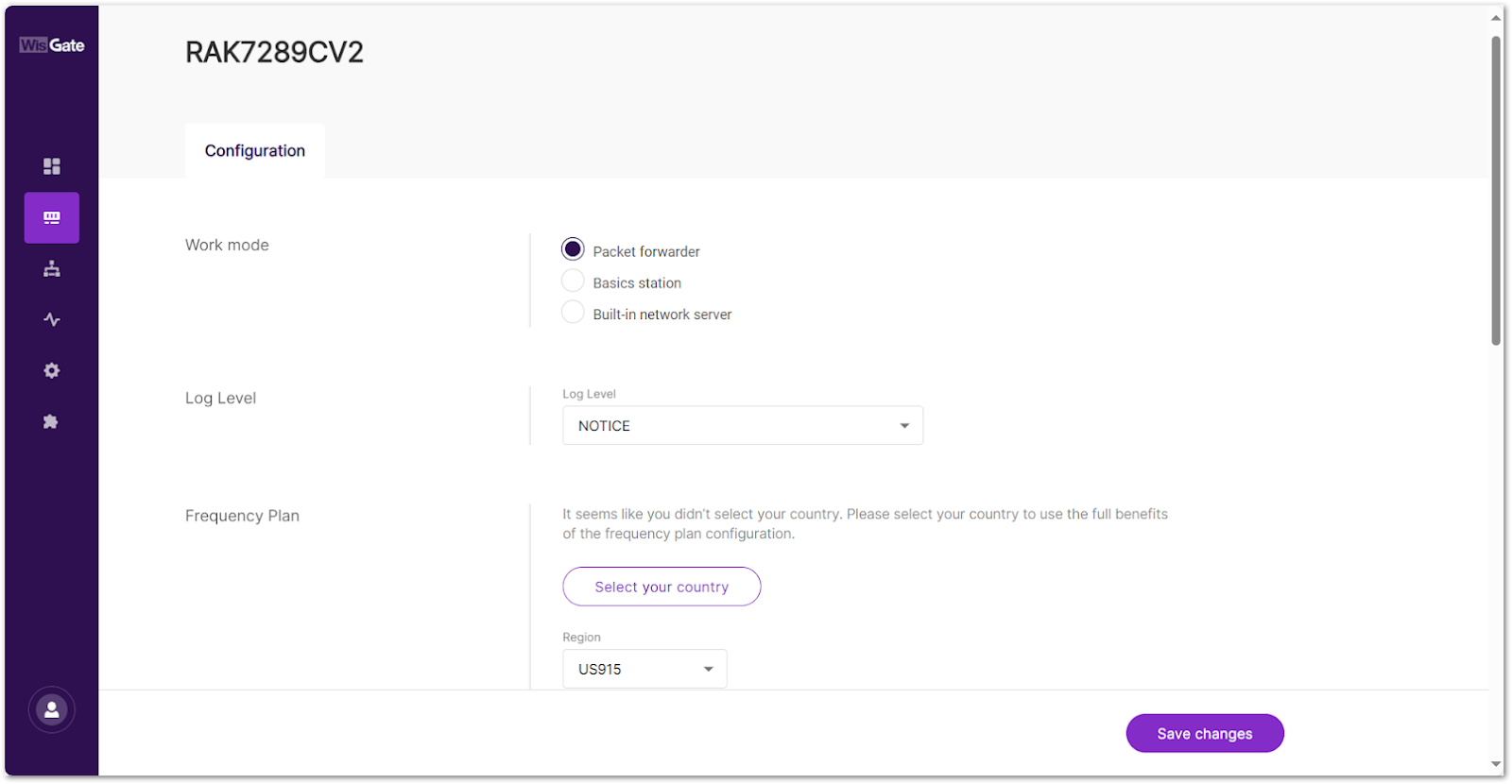WisGateOS 2 Configuration Page