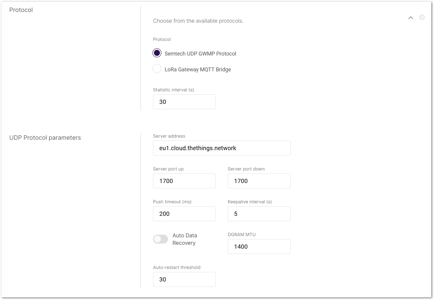 WisGateOS 2 UDP Protocol Configuration