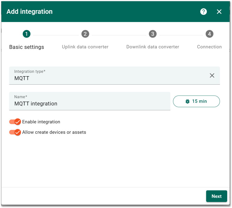 ThingsBoard Add MQTT Integration&nbsp;