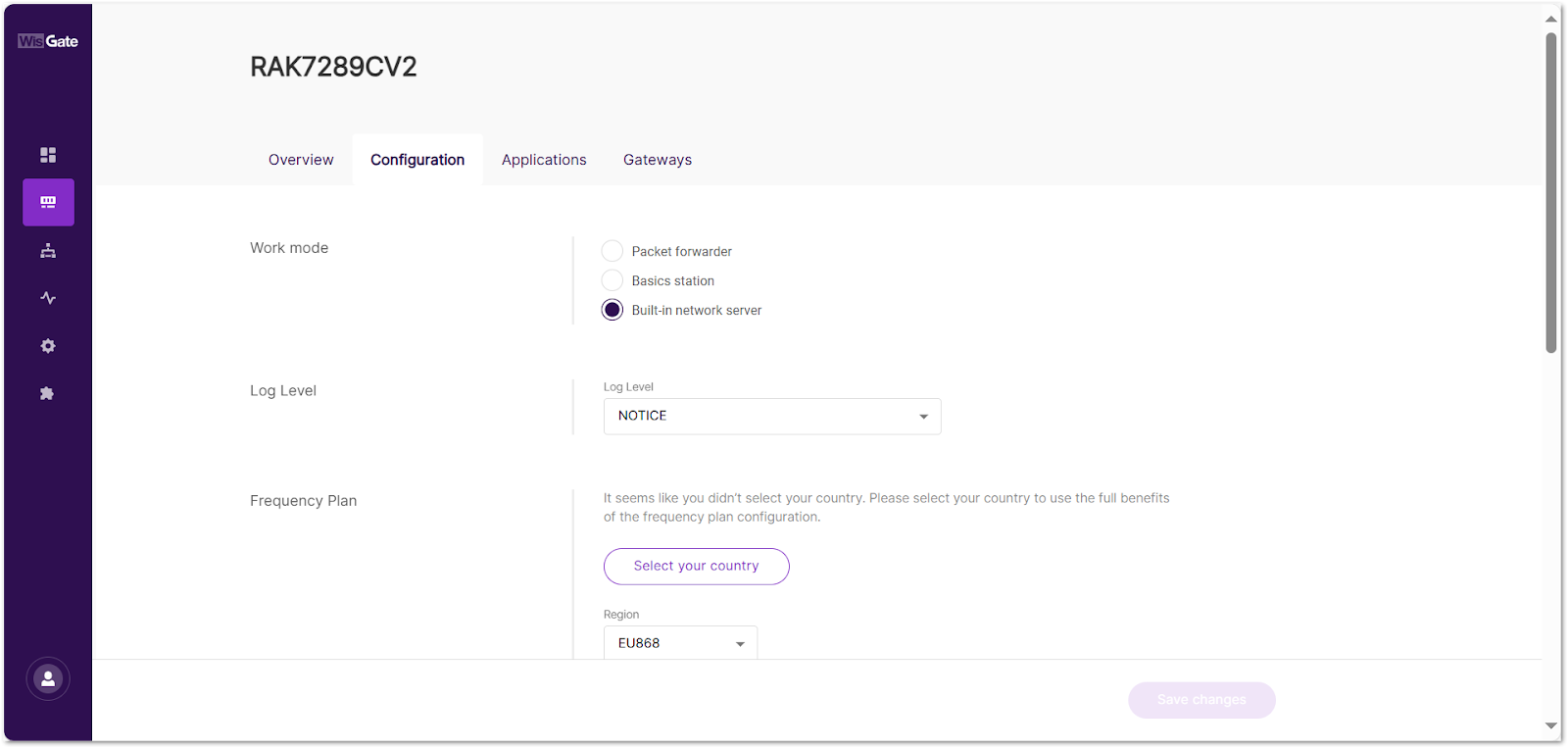 Built-in network server Work Mode