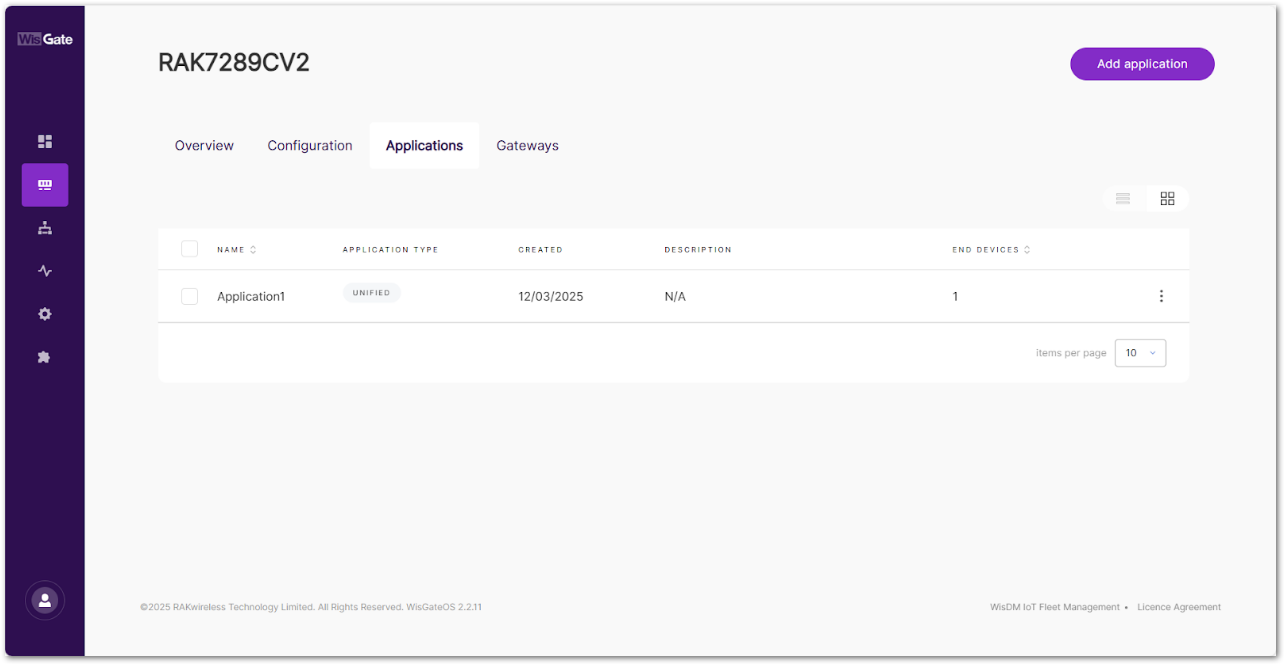 WisGateOS 2 Applications Page
