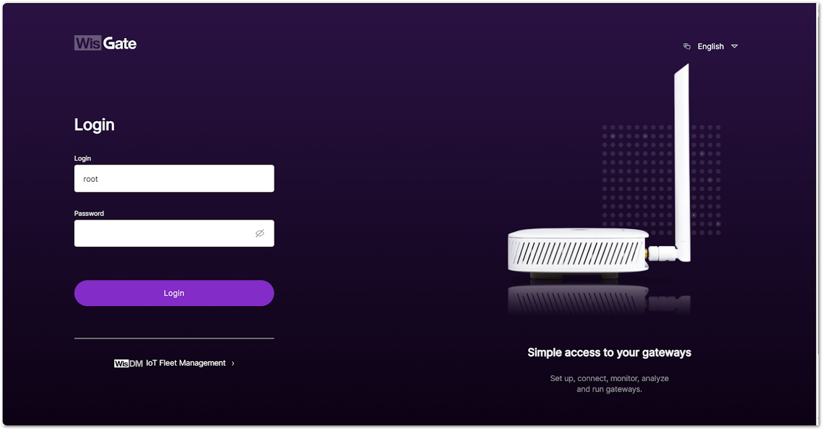 WisGateOS 2 Login Page