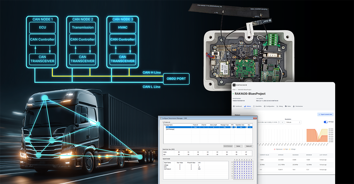 CAN Bus Vehicle Monitoring WisBlock Acelerator